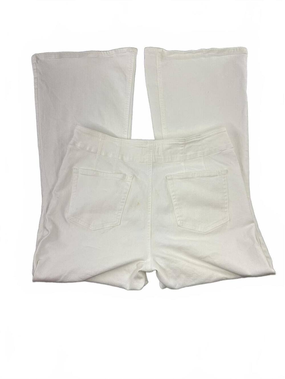 Maurice's White Flared Jeans Retro 70s Style Casual Chic